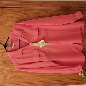 Lady Hathaway long sleeve 100% silk camp shirt. Medium